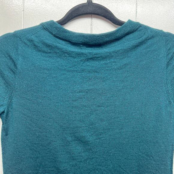 J. Crew 100% Merino Wool 3/4 Sleeve Women's Pullover Blue Sweater Size XS - Picture 7 of 12